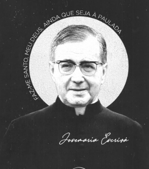 Foto em preto e branco de São José Maria Escrivã